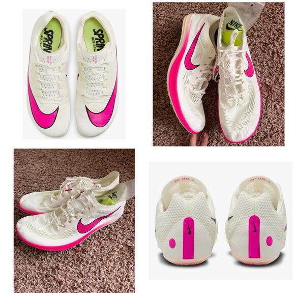 NIKE Zoom X Dragonfly Track Spikes White Pink Blast men's 14 NEW - Picture 2 of 10
